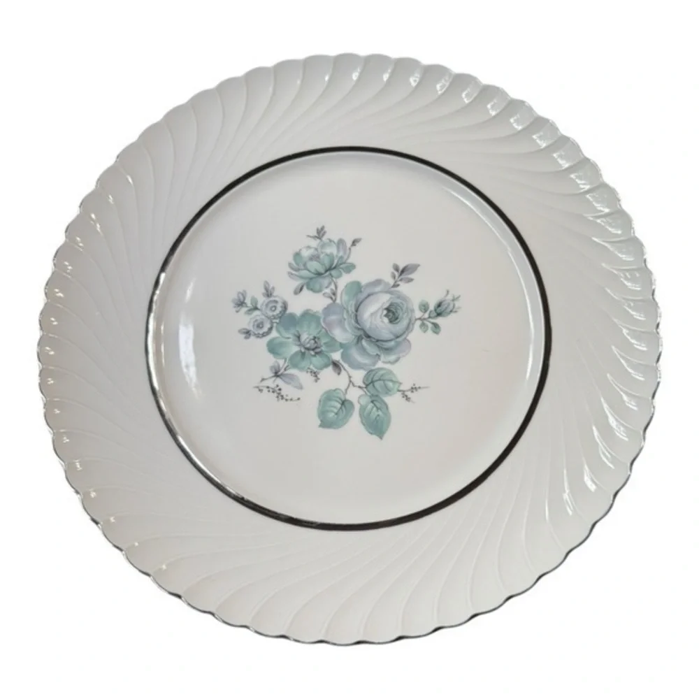 Royal‎ Tettau Moonglow Blue Dinner Plate 10 7/8” Blue Rose